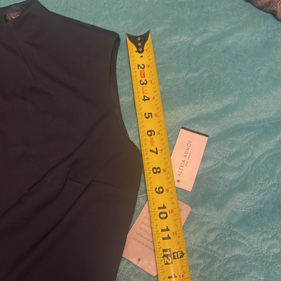 Sleeveless Alexia Admor Fara Dress Navy Blue Midi Sheath Tie‎ Belt women’s 4 NWT - Picture 15 of 17